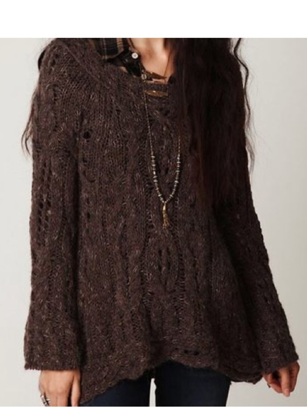 Free People Fluted Bell Sleeve Sweater size L